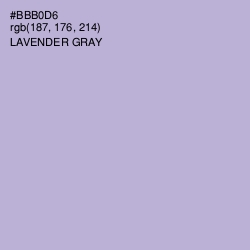 #BBB0D6 - Lavender Gray Color Image